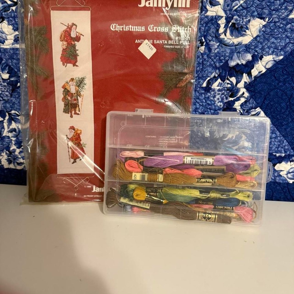 Janlynn Antique Santa Bell Pull Christmas Cross Stitch Kit 102-01 Boyd Designs